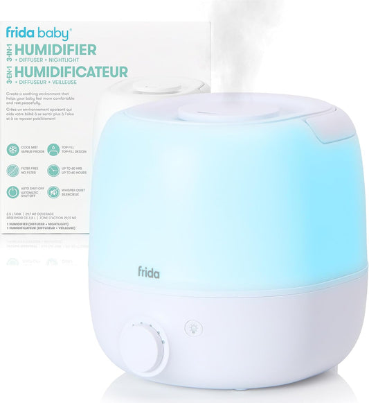 Frida Baby 3-in-1 Cool Mist Top-Fill Humidifier for Large Rooms