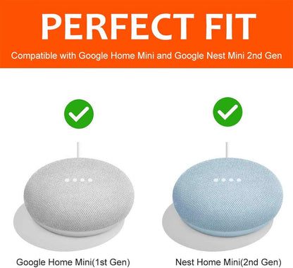 (2 Pack) Outlet Wall Mount Holder for Google Home Mini and Google Nest Mini, A Space-Saving Accessories with Cord Management for Google Mini Smart Speaker, No Messy Wires or Screws