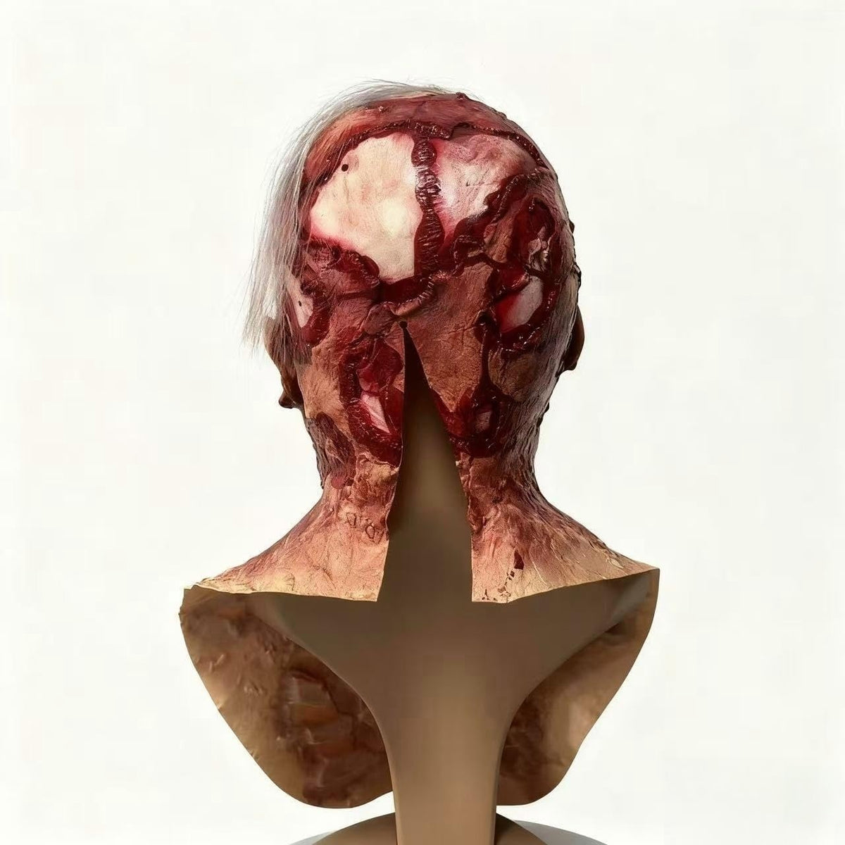 Hyper-Realistic Zombie Latex Mask, Hand-Painted for Halloween Horror Party & Haunted House