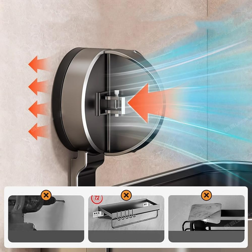 2Pcs Corner Shower Caddy No Drill Rustproof Aluminum Space-Saving Strong Suction Cup Diamond Design Bathroom Shelf Organizer, with 4 Hooks Bathroom Shampoo Holder