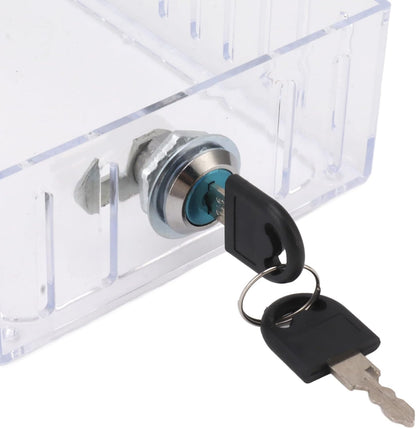 Universal Thermostat Lock Box, Universal Thermostat Guard with Clear Cover, Key, Clear Large Thermostat Guard for Wall, Large Universal Home Locking Thermostat Guard for Thermostat On Wall