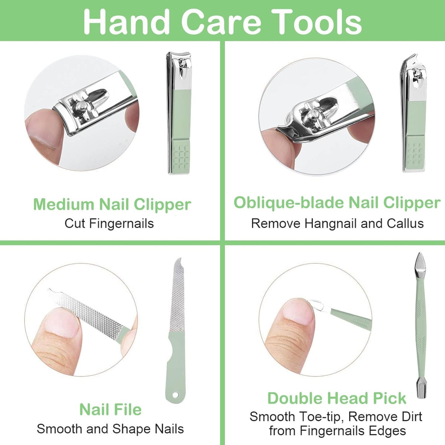 Manicure Set Nail Clippers Pedicure Kit -7PCS Stainless Steel Manicure Kit, Professional Grooming Kits, Nail Care Tools with Luxurious Travel Leather Case Gift Box (7, Black)