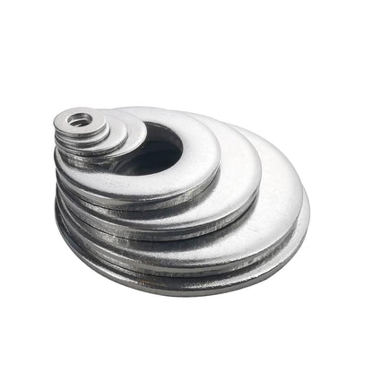 Fajoeda M6 Flat Washers 120Pcs M6 304 Stainless Steel Flat Washer for Bolts Screws, M6 x 12 mm x 1.5 mm