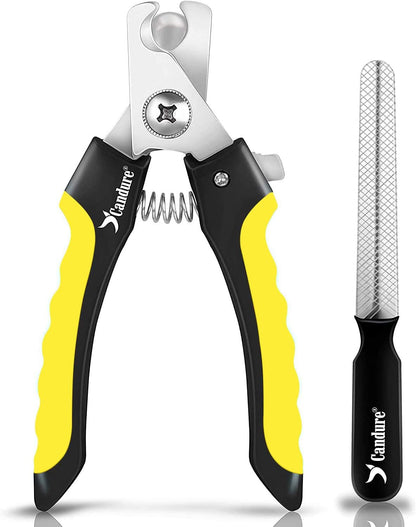 Candure Cat Nail Clippers Stainless Steel Cat Claw Trimmers for Rabbits,Guinea Pigs, Birds, Puppies, Kittens and Small Animals- Pet Nail Clippers for Professional and Home Use (Black)
