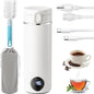 Portable Electric Kettle, 500ml Portable Kettle with USB-C Charger, Mini Travel Kettle with Carry Handle & 6 Adjustable Temperature Settings, Dual Power Modes for Home Travel Car Camping