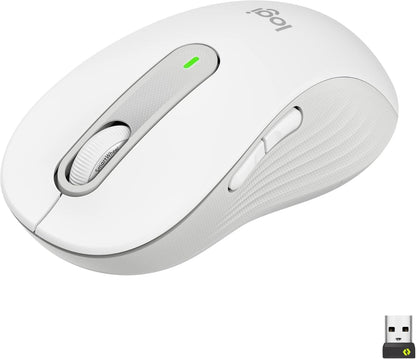 Logitech Signature M650 L Full Size Wireless Mouse - For Large Sized Hands, 2-Year Battery, Silent Clicks, Customizable Side Buttons, Bluetooth, for PC/Mac/Multi-Device/Chromebook - Black