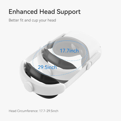 KIWI design Comfort Head Strap Compatible with Quest 2 Elite Strap for Enhanced Support Release Face Pressure