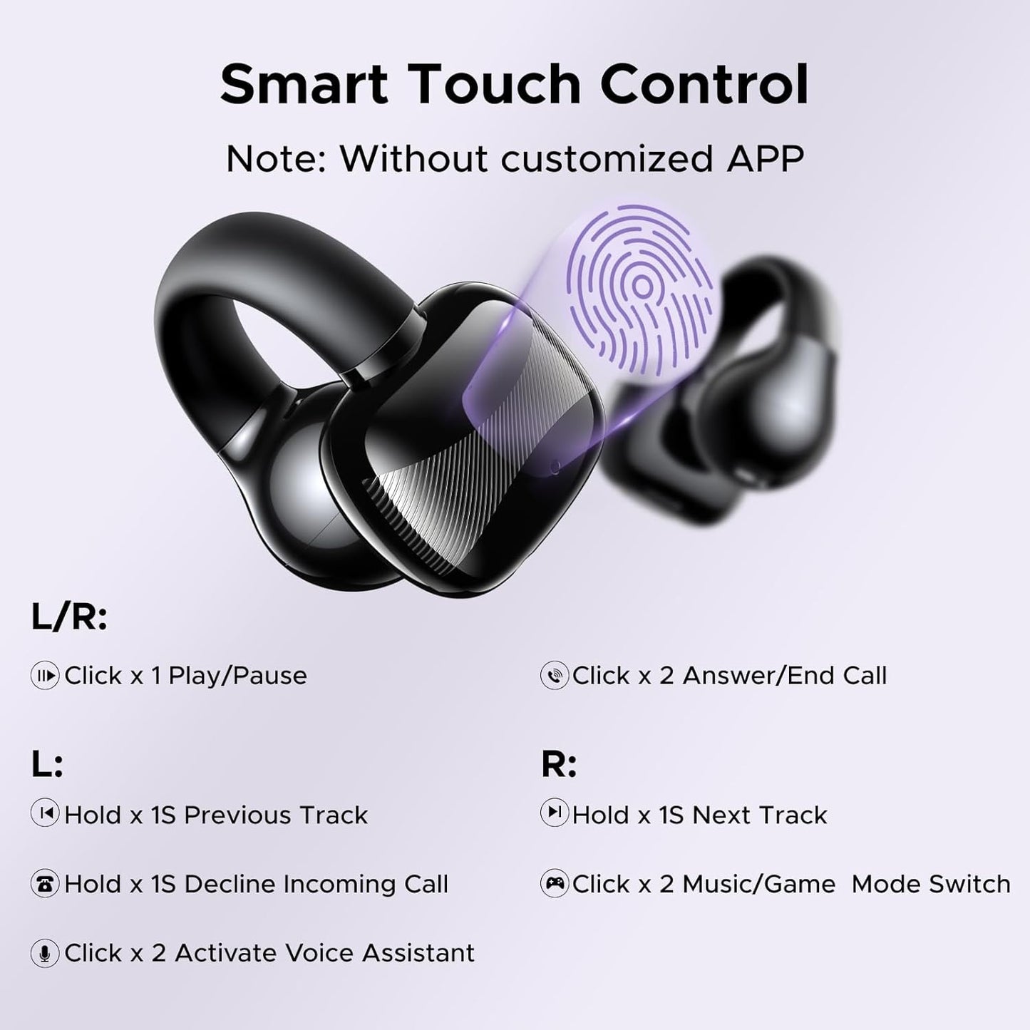 UGREEN Open Ear Wireless Headphones Bluetooth 5.4, 12mm Driver Sports Earphones with ENC, Fast Charging for 30 Hours Playtime, Compatible with iPhone Android and Bluetooth Devices