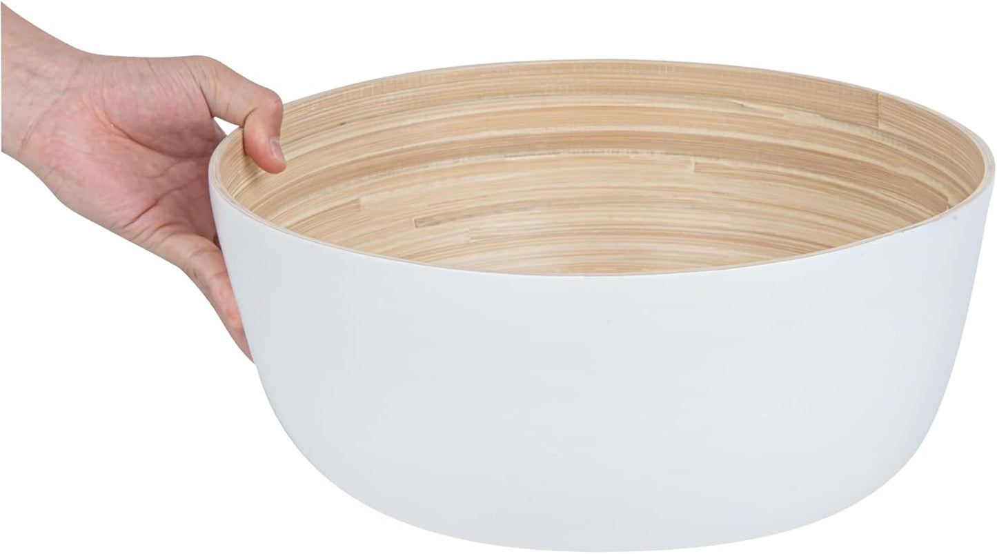Restaurantware-Bambuddha 15 Ounce Small Salad Bowl, 1 Heavy-Duty Round Salad Bowl - Sustainable, Reusable, Black Bamboo Serving Dish, for Serving Salads, Fruits, and Appetizers