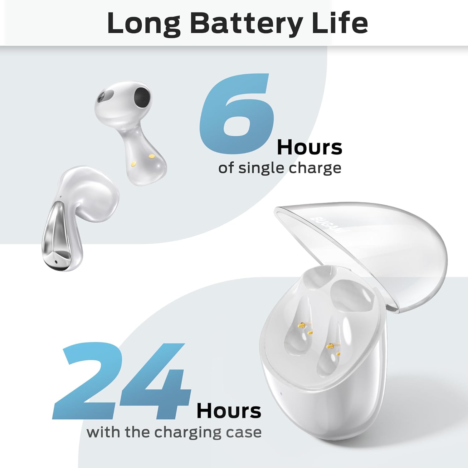Bluetooth Earbuds, HiFi Stereo Wireless Headphones Noise Cancelling with USB-C Charging Case, Built-in Mic for Clear Calls, Water Resistant Design for Sports in-Ear Headphones. - PuriLite