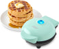 Dash Mini Maker: The Mini Waffle Maker Machine for Individual Waffles, Paninis, Hash browns, & other on the go Breakfast, Lunch, or Snacks - Aqua, 4"