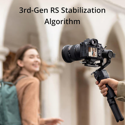 DJI RS 3 Mini, 3-Axis Gimbal Stabilizer for Cameras Canon/Sony/Panasonic/Nikon/Fujifilm, 2 kg (4.4 lbs) Tested Payload, Camera Stabilizer, Camera Gimbal with Native Vertical Shooting