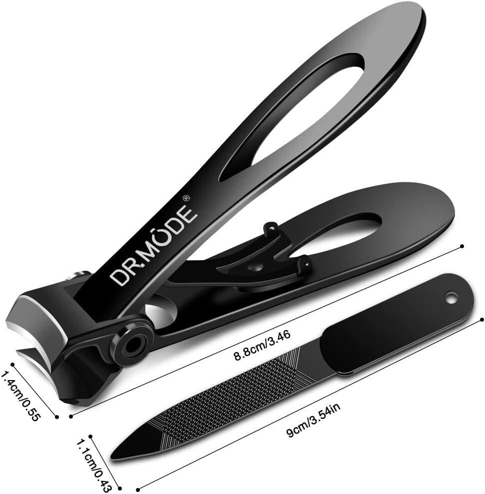 Nail Clippers for Men Thick Nails -DRMODE Heavy Duty Large Toenail Clippers for Thick Nails with Wide Jaw Opening, Ultra Sharp Stainless Steel Finger Nail Clippers Cutter for Tough Nails,Seniors,Adult