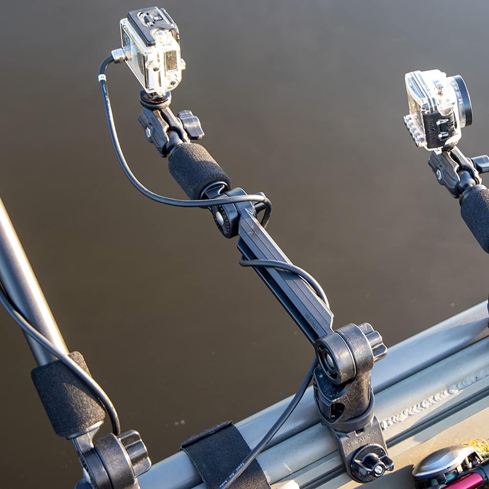 YakAttack 8" Extension Arm for LocknLoad Track Mounted Accessories - Fits Omega Rod Holder, Omega Pro Rod Holder, and FFP Fish Finder Mounts
