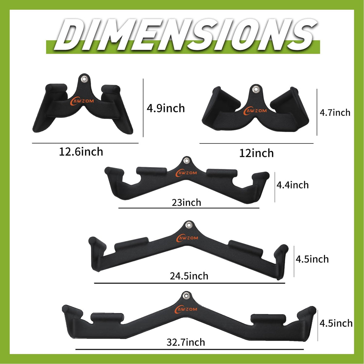 LAT Pull Down Bar for Cable Machine, LAT Pulldown Attachments T Bar V Bar Cable Attachment