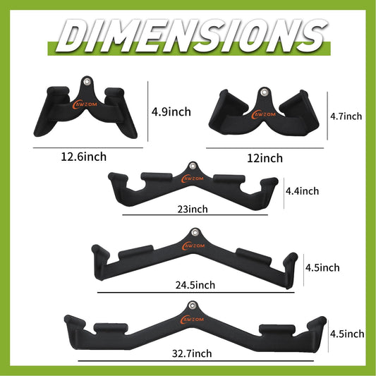 LAT Pull Down Bar for Cable Machine, LAT Pulldown Attachments T Bar V Bar Cable Attachment