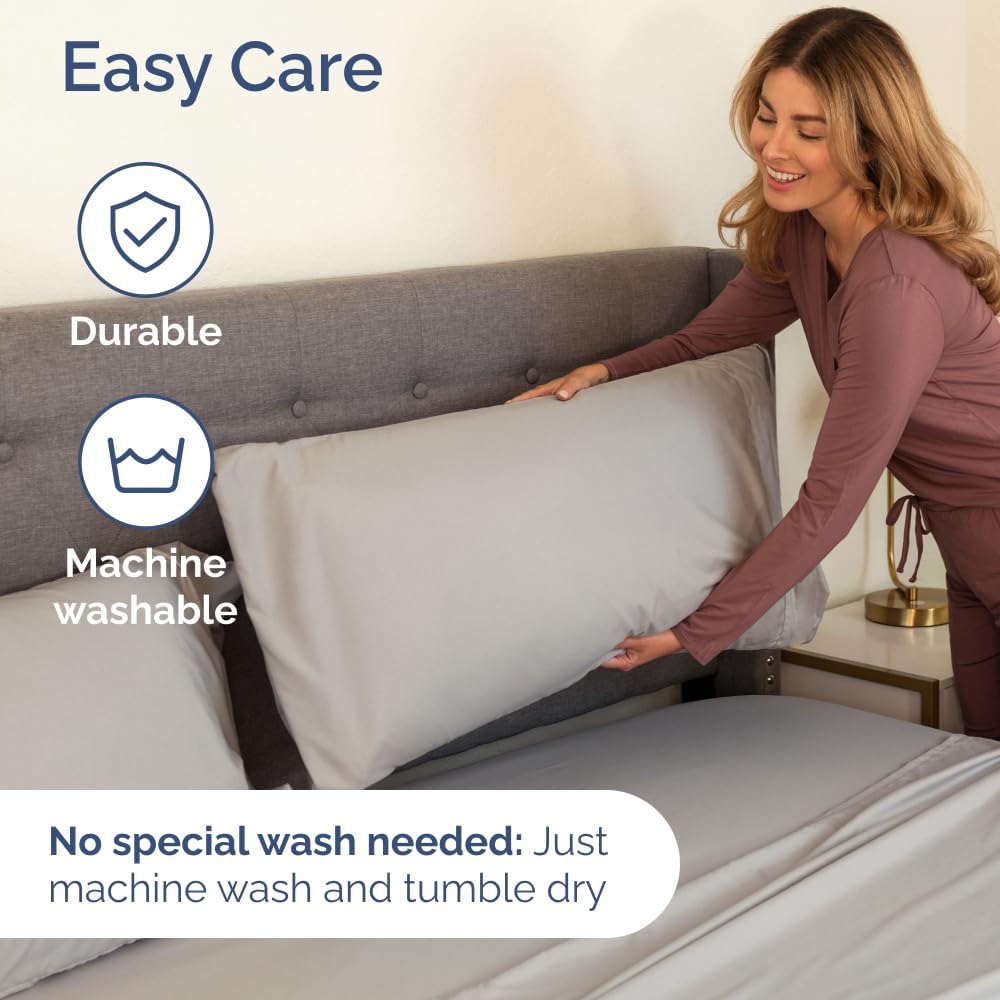 Extra Deep Queen Sheet Set - 6 Piece Breathable & Cooling Sheets - Hotel Luxury Bed Sheets Set - Easy & Secure Fit - Soft, Wrinkle Free & Comfy Sheets Set - White Sheet Set w/Extra Deep Pockets