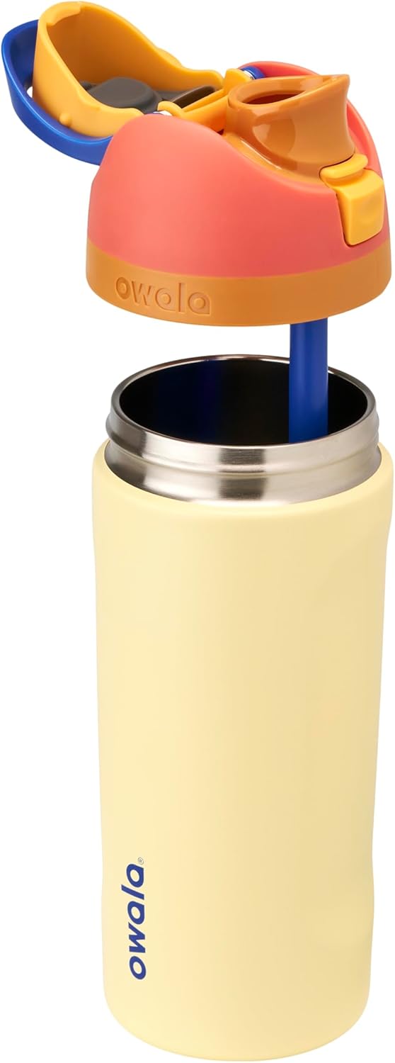Owala Kids FreeSip Insulated Stainless Steel Water Bottle with Straw, BPA-Free Sports Water Bottle, Great for Travel, 16 oz, Celestial Sphere