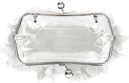 JAMBHALA Clutch Evening Handbags Floral Appliques Small Clutch Purses for Women