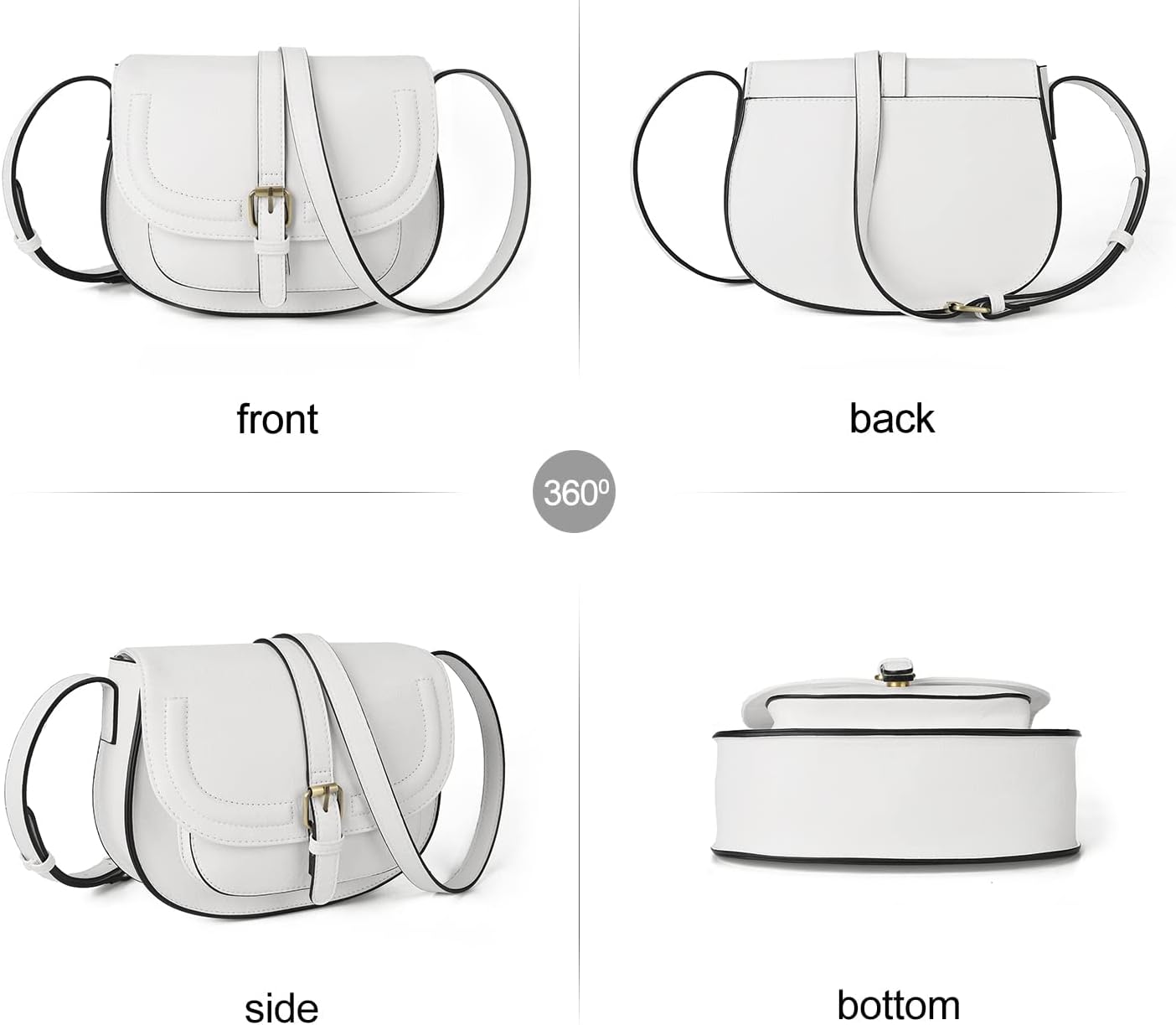 Crossbody Bags for Women Small Over the Shoulder Saddle Purses and Boho Cross body Handbags,Vegan Leather