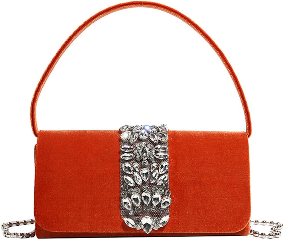 CORIOS Evening Bag for Women Rhinestone Clutch Bag Sparkly Crystal Handbag Bridal Wedding Purse Glitter Shoulder Bag