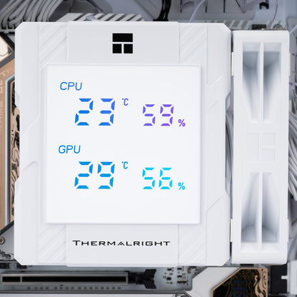Thermalright Peerless Assassin 120 Digital ARGB Black CPU Air Cooler, Digital Screen Top Cover,6 Heatpipes Computer CPU Cooler, for AM4/AM5,Intel LGA1700/1851/1150/1151/1200,PC Cooler-Black ARGB