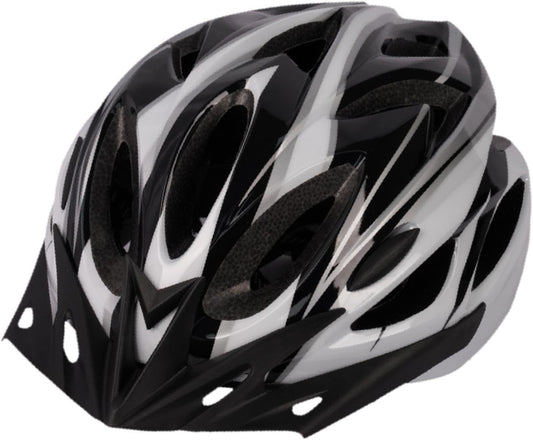 Oshhni Helmet for Women Men Bicycle Helmet Bike Helmet for Skateboarding Outdoor Climbing Biking Commuting - Black White - PuriLite
