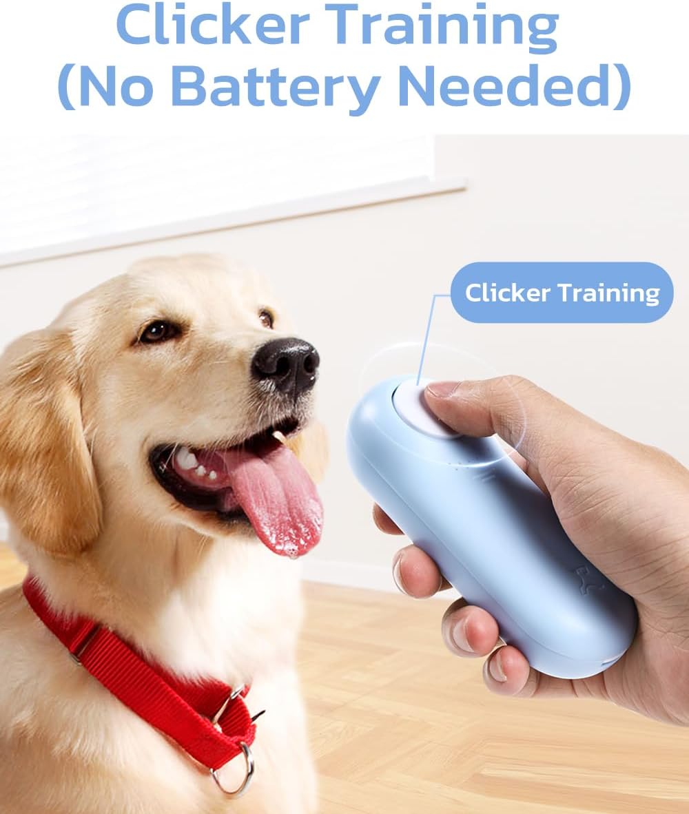 Dog Treat Pouch & Clicker Dog Trainer, Puppy Essentials Dual Use 2 in 1 Dog Clicker for Training - Durable, Light (2.36 oz), Easy to Clean & Handle, Innovative Design, Purple - Click Design