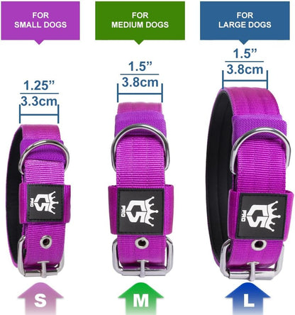 TSPRO Tactical Dog Collar 1.5 inch Wide Dog Collar Military Grade Strong Dog Collar Thick Dog Collar Heavy Duty Metal Buckle Dog Collar(Green-L)