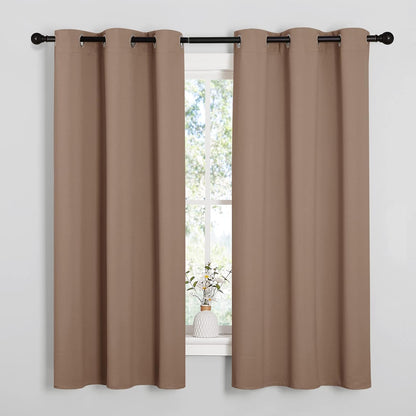 NICETOWN Blackout Curtains 2 Panels for Bedroom- Thermal Insulated Grommet Blackout Curtains 63 Inches Long for Living Room/Kitchen Rideaux occultants (2 Panels, W42 x L63 -Inch,Grey)