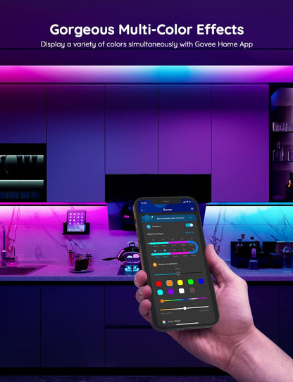 Govee RGBIC Pro LED Strip Lights, 16.4ft Color Changing Smart LED Strips, Works with Alexa and Google, Segmented DIY, Music Sync, WiFi and App Control, LED Lights for Bedroom,Home Decor