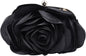 JAMBHALA Mini Women Rose Clutch Bags Evening Handbag with Detachable Chain for Wedding Party
