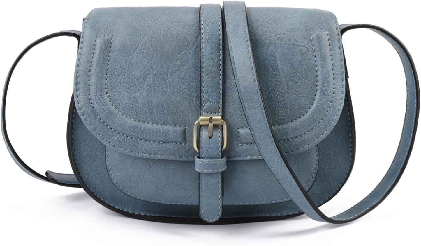 Crossbody Bags for Women Small Over the Shoulder Saddle Purses and Boho Cross body Handbags,Vegan Leather