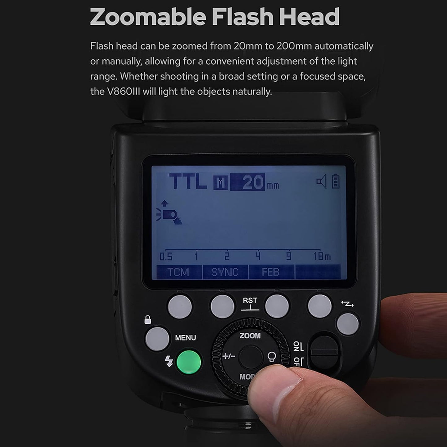 Godox V860III-C Flash Speedlite for Canon Cameras Wireless TTL Speedlite Light with 7.2V / 3000mAh Rechargeable Li-ion Battery Built-in 2.4G X System Manual/Auto Flash GN60 1/8000s HSS Camera Flash