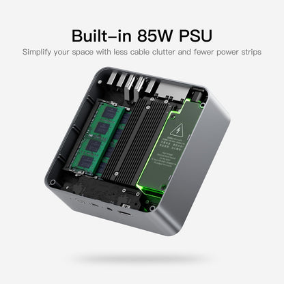 Beelink SER5 MAX Mini PC, AMD Ryzen 7 6800H(6nm, 8C/16T) up to 4.7GHz, Mini Computer 32GB LPDDR5 RAM 500GB NVME SSD, Micro PC 4K@60Hz Triple Display, Mini Gaming Computer WiFi6/BT5.2/HTPC/W-11 Pro