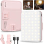 Anautin Selfie Light, 60 LED 2200mAh Rechargeable Clip Fill Video Light (Pink)