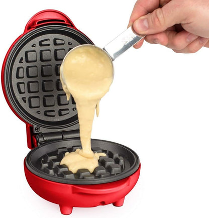 Nostalgia MWF5AQ MyMini Personal Electric Waffle Maker, Hash browns, French Toast Grilled Cheese, Quesadilla, Brownies, Cookies, Red