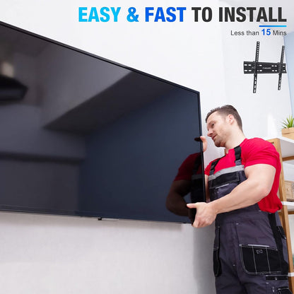 C-MOUNTS Tilting TV Wall Mount Bracket Low Profile for Most 26-65 inch Flat ScreenCurved TVs, Monitor, TV Mount with Max VESA 400x400mm Weight up to 110 lbs