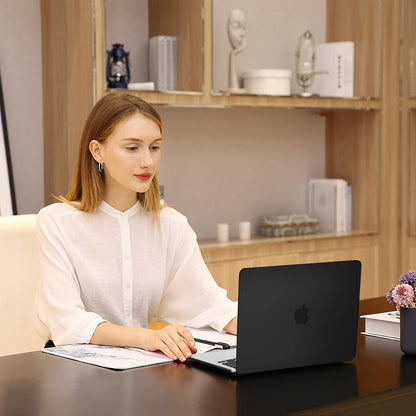 MOSISO Compatible with MacBook Air 13 inch Case 2025 2024 2023 2022 M4 A3240 M3 A3113 M2 A2681, Plastic Hard Shell&Keyboard Cover&Screen Film&Pouch for MacBook Air 13.6 inch Case, Crystal Clear