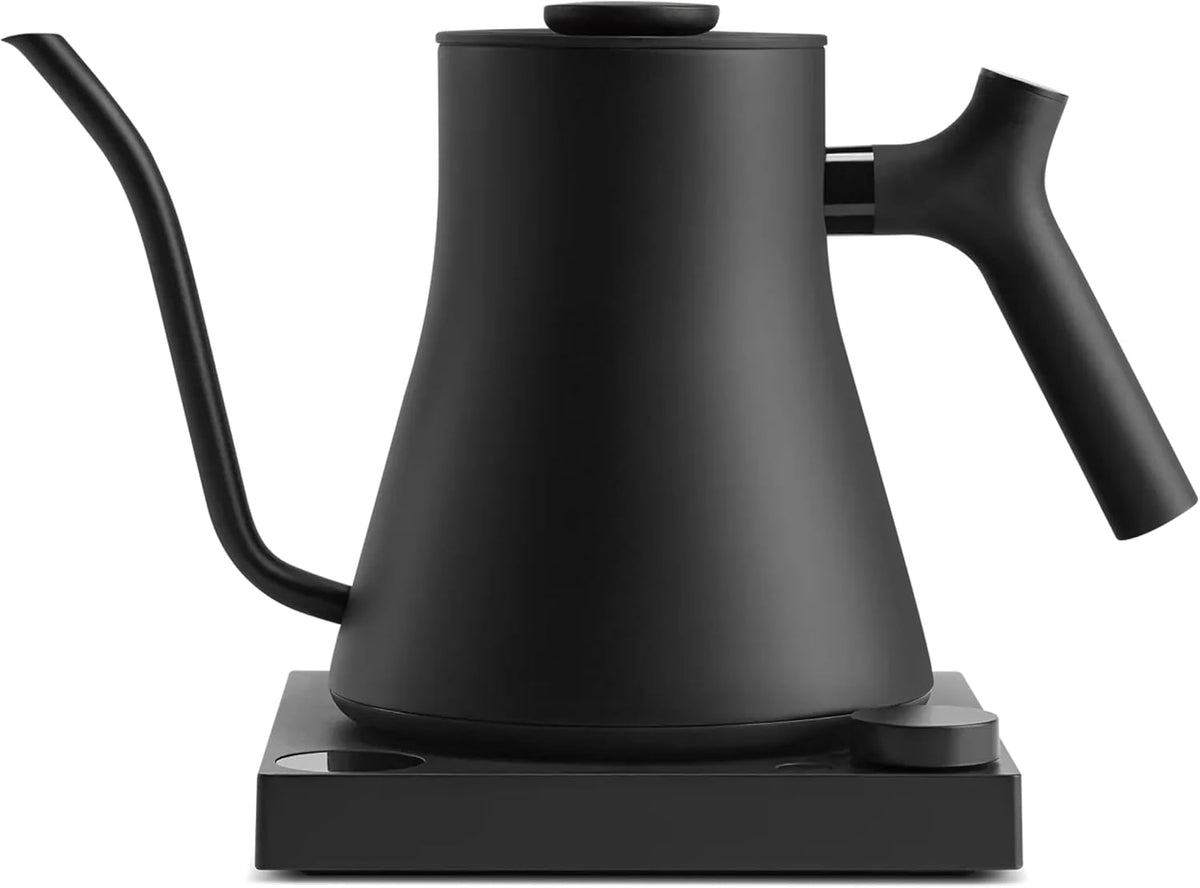 Fellow Stagg EKG Pro Electric Gooseneck Kettle, Temp Control, 0.9L 1200W Quick Heating, Pour-Over Coffee & Tea, Color LCD, Stainless Steel, Matte Black, Temp Hold, WiFi Smart Scheduling