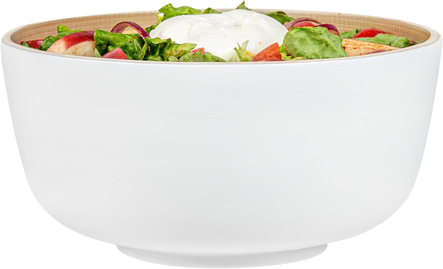 Restaurantware-Bambuddha 51 Ounce Extra Large Salad Bowl, 1 Heavy-Duty Round Salad Bowl - Sustainable, Reusable, Blue Bamboo Serving Dish, for Serving Salads, Fruits, and Appetizers