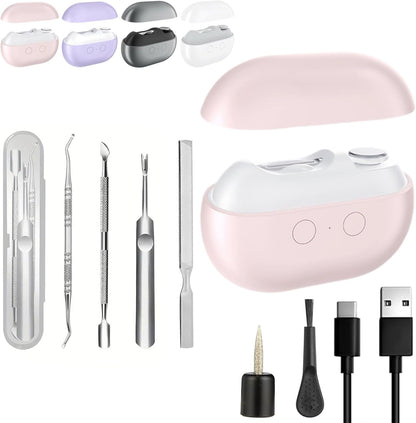 Vueeze EasyClip Smart Nail Clipper - Integrated Shear/Grinding System, LED Safety Lighting, Easy Clip Nail Clippers, Two Grinding Heads Suitable for Grinding Large Areas and Crevices (Black)