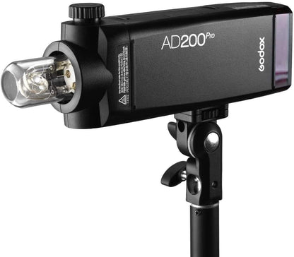 Godox AD200 Pro II 2.4G Pocket Flash Strobe,500 Full Power Flashes,0.01-1.8s Recycling,2900mAh Battery for Canon Sony Nikon Fuji Fujifilm Olympus Panasonic Pentax Etc Cameras(Godox AD200 Pro Upgraded)