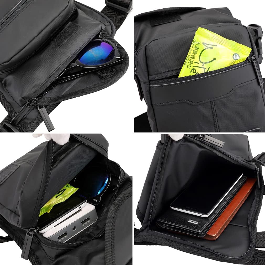 Motorcycle Drop Leg Bag Nylon Waist Pack for Men Women Travel Hiking Tactical Cycling Bike Ride Riding Crossbody Shoulder Fanny Pouch