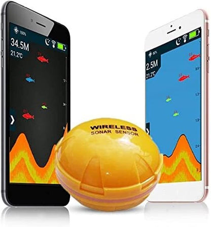 Fish Finder for Smart Mobile Phone Sonar Fish Finder Depth Fish Detect Compatible with iOS and Android Smart Sonar for Kayaks Boats Fishing Enthusiast