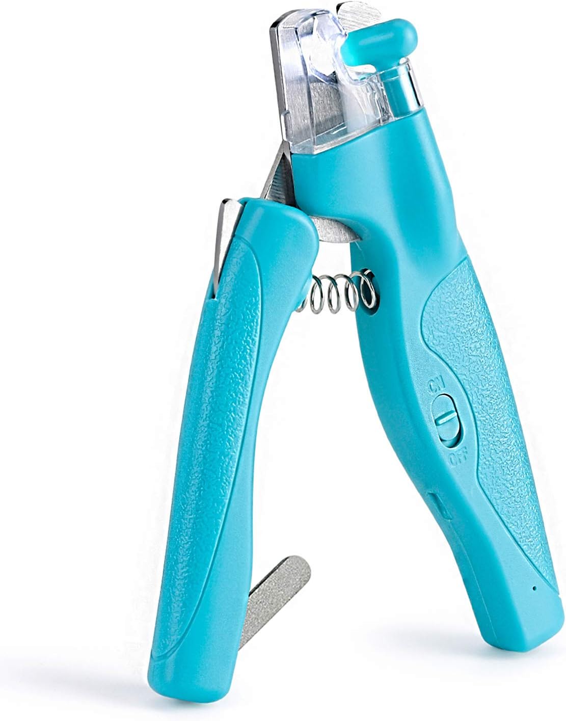 Pet Nail Clipper with LED Light for Dogs & Cats, Rechargeable Nails & Claws Trimmer Grooming, Safe Professional Trimming Tool with Nail Trapper & Free Nail File, Quick-Sensor Razor Sharp Blades