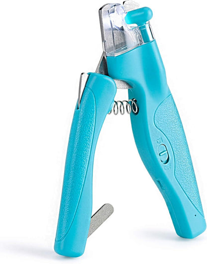 Pet Nail Clipper with LED Light for Dogs & Cats, Rechargeable Nails & Claws Trimmer Grooming, Safe Professional Trimming Tool with Nail Trapper & Free Nail File, Quick-Sensor Razor Sharp Blades
