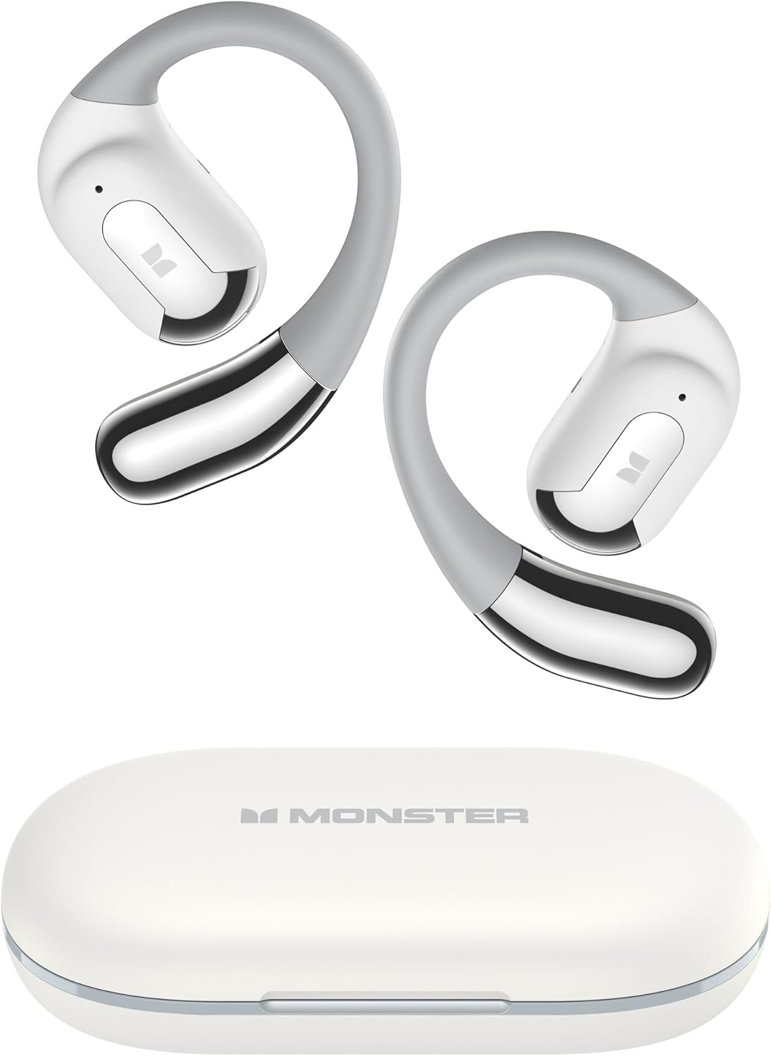 Monster Open Ear AC317 Headphones, Bluetooth 5.4 Wireless Headphones with Stereo Sound, 24H Playback, Crystal Clear Calls, Type-C Charging, Touch Control, Sweat Resistant Open Ear Wireless Earbuds