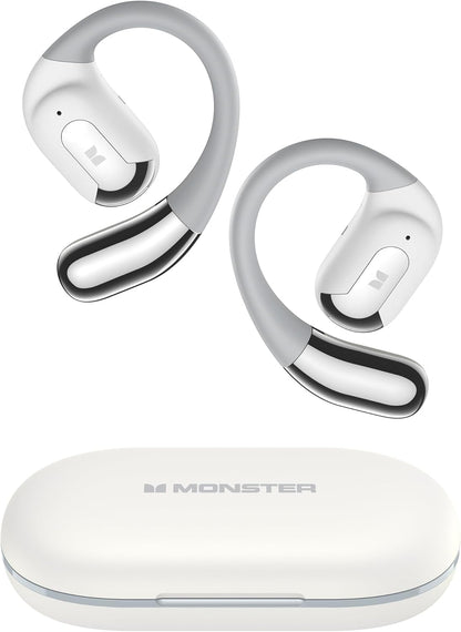 Monster Open Ear AC317 Headphones, Bluetooth 5.4 Wireless Headphones with Stereo Sound, 24H Playback, Crystal Clear Calls, Type-C Charging, Touch Control, Sweat Resistant Open Ear Wireless Earbuds