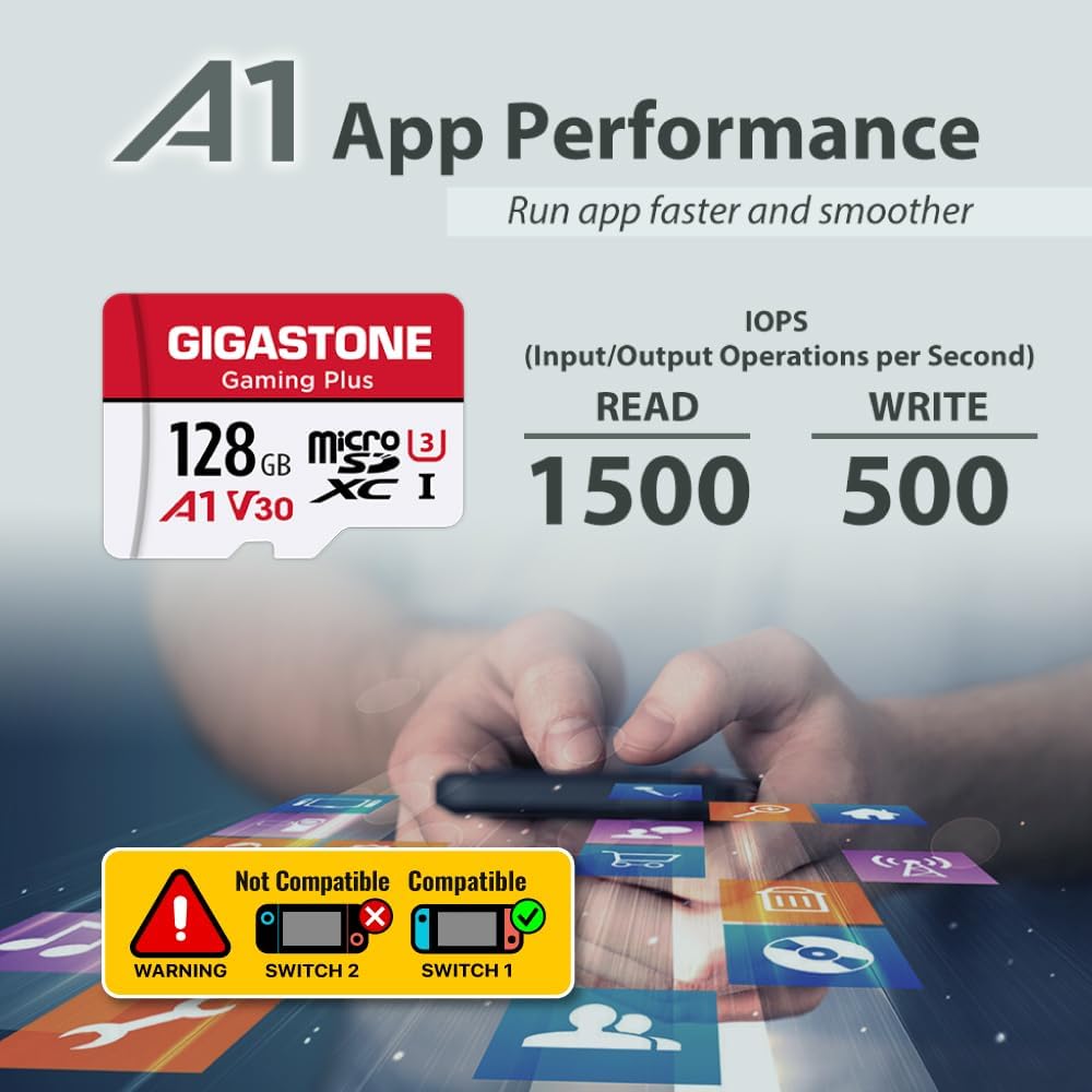 GIGASTONE 256GB Camera Plus Memory Card 2-Pack, Read Speed up to 100MB/s. Ideal for Full HD Video Gopro Drone Android Camera, A1 Micro SDXC Card with Mini Case and SD Adapter